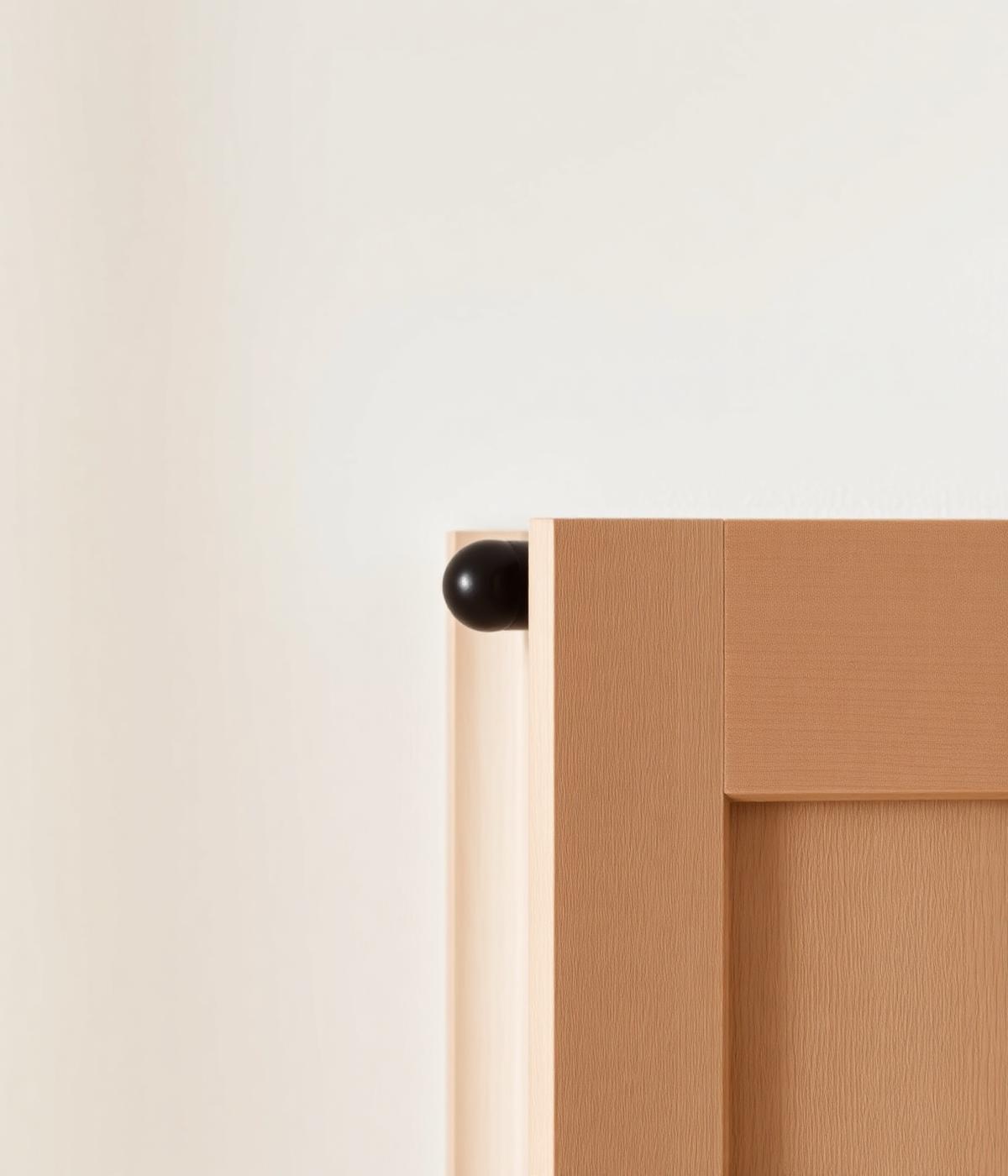 Detalhe de acabamento de kit de porta pronta
